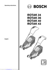 Bosch ROTAK 34 Operating Instructions Manual