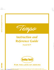 Baby Lock Tempo BLTP Instruction And Reference Manual