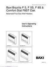 Baxi Brazilia Comfort Stat F 8ST Oak User Operating Instructions Manual