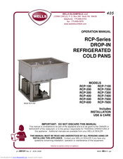 Wells RCP-500 Operation Manual