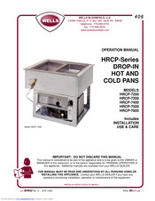 Wells HRCP-7300SL Operation Manual