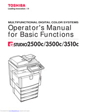 Toshiba e-STUDIO2500c Operator's Manual