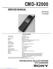 Sony CMD-X2000 Service Manual