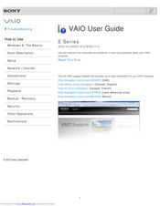 Sony VAIO SVE1712 User Manual