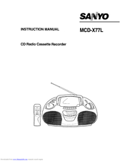 Sanyo MCD-X77L Instruction Manual