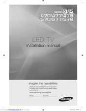 Samsung HG40NA577 Installation Manual