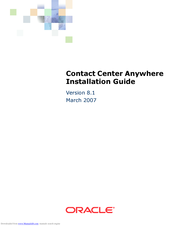 Oracle Contact Center Anywhere 8.1 Installation Manual