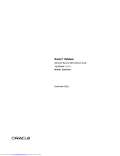 Oracle Oracle Database B10772-01 Administrator's Manual
