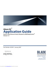 Nortel Alteon OS 42C4911 Application Manual