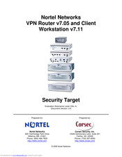 Nortel VPN Router v7.05 User Manual