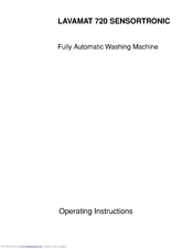 AEG LAVAMAT 720 SENSORTRONIC Operating Instructions Manual