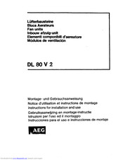 AEG 2V) Ultrapower Instructions For Installation And Use Manual