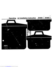 AEG EKME 1 Operating And Installation Instructions