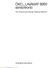 AEG OKO lavamat 6950 sensortronic Operating Instructions Manual