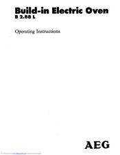 AEG B 2.88 L Operating Instructions Manual