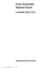 AEG LAVAMAT 2200 I W-D Operating Instructions Manual