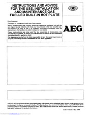 AEG 31213 D Instructions For Use Manual