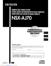 Aiwa NSX-AJ70 Operating Instructions Manual
