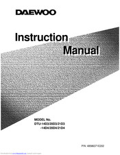 Daewoo DTU-21D3 Instruction Manual