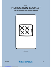 Electrolux EGG 685 Instruction Booklet