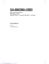 Gigabyte GA-880GMA-USB3 User Manual