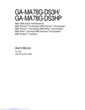 Gigabyte GA-MA78G-DS3H User Manual