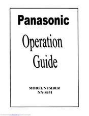 Panasonic NN-S451 Operation Manual