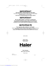 Haier XQG50-11 User Manual