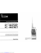 Icom IC-W21ET Instruction Manual