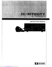 Icom IC-M700TY Instruction Manual