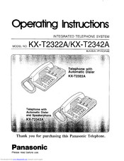 Panasonic KX-T2342A Operating Instructions Manual