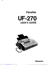 Panasonic Panafax UF-270 User Manual