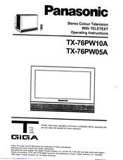 Panasonic TX-76PW05A Operating Instructions Manual