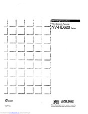 Panasonic NV-HD620 Series Operating Instructions Manual