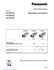 Panasonic NV-MX5B Operating Instructions Manual