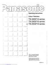 Panasonic TX-33GF15X Operating Instructions Manual