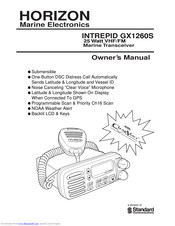 Standard Horizon INTREPID GX1260S Owner's Manual