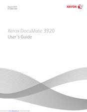 Xerox DocuMate 3920 User Manual