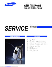 Samsung SGH-E610 Service Manual