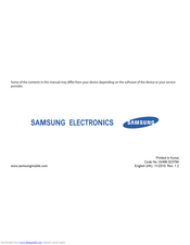 Samsung GT-B7722 User Manual