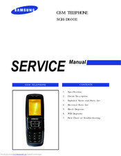 Samsung SGH-D600E Service Manual