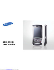 Samsung SGH-D900i User Manual