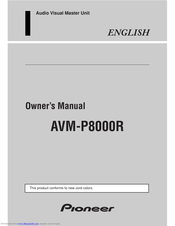 Pioneer AVM-P9000R Owner's Manual