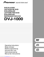 Pioneer DVJ-1000 Operating Instructions Manual