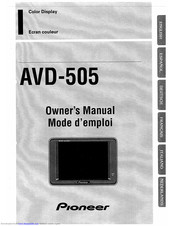 Pioneer AVD-505 Owner's Manual