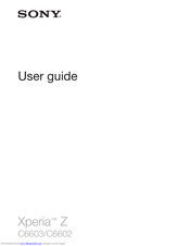Sony Xperia Z C6602 User Manual