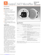 JBL Control 24CT MicroPlus Specifications