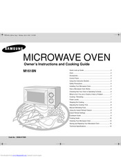 Samsung M1618N Owner's Instructions And Cooking Manual