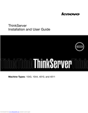 Lenovo ThinkServer 4011 Installation And User Manual