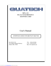 Quatech MPA-100 User Manual
